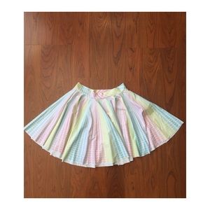 BlackMilk Clothing Rainbow Cheerleader Skirt